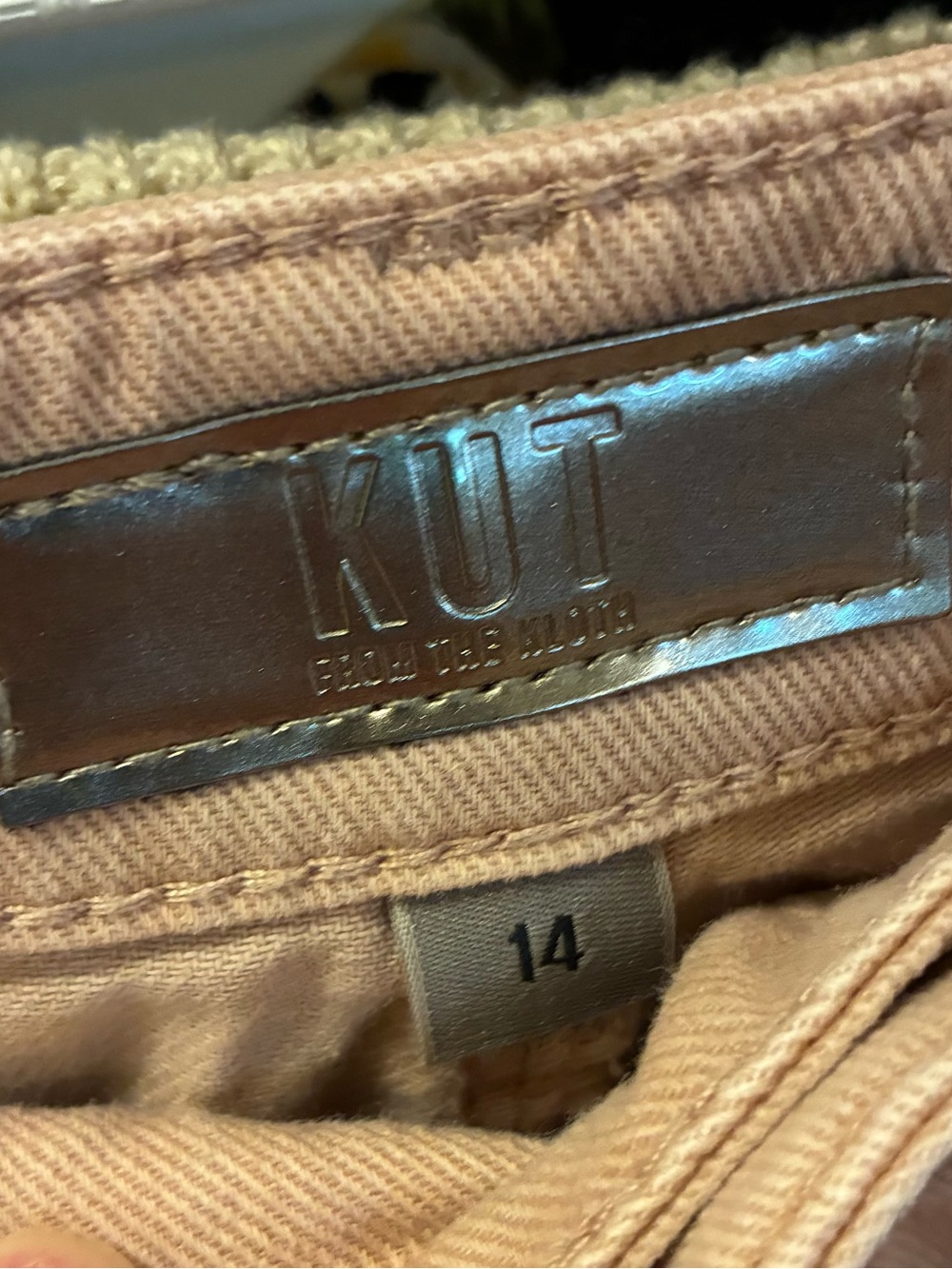 Kut from the Kloth Dusty Rose Cropped High Rise Straight Jeans - Picture 8 of 13